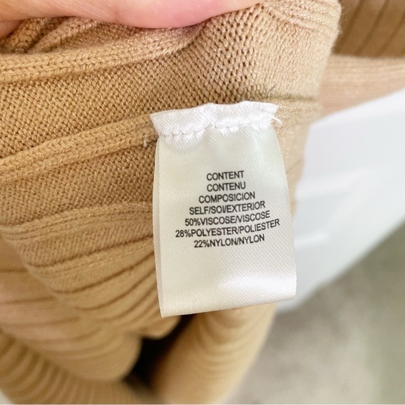 New Wayf x BFF Dede & Emily Hollie Long Sleeve Sweater Dress in Camel Size Large - Picture 6 of 11